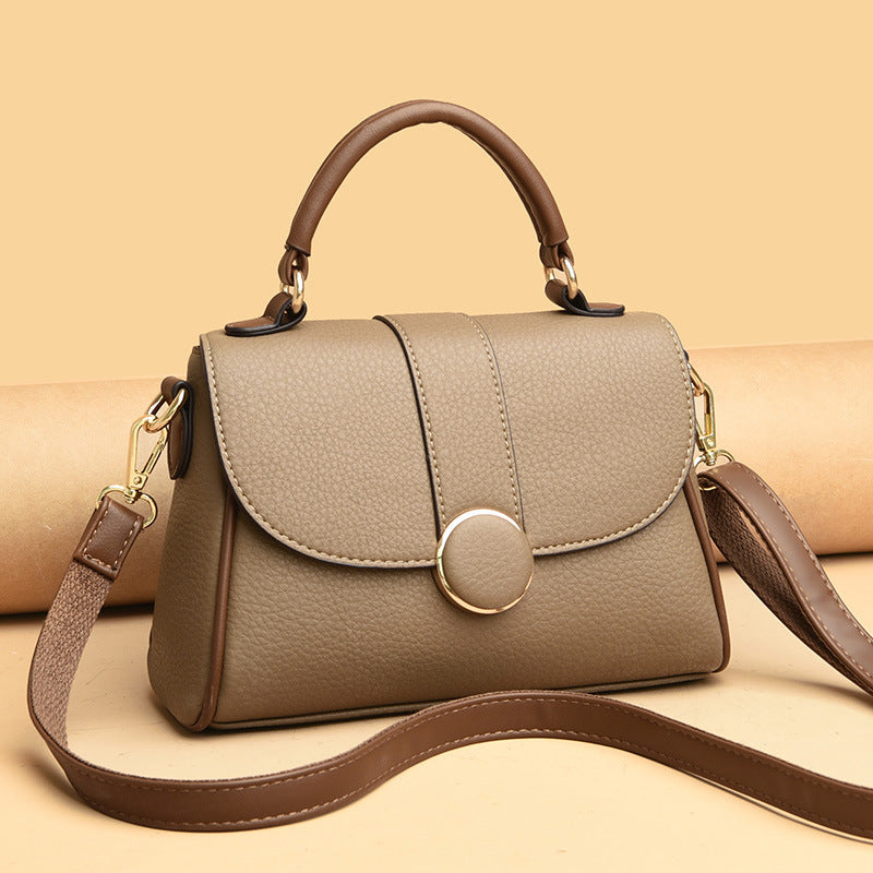 Women's Summer Color Contrast Patchwork Fashion Soft Shoulder Bags