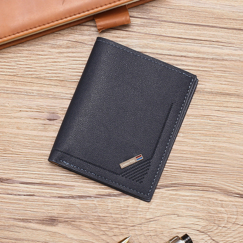 Men's Short Green Zipper Personality Versatility Integrated Men's Wallet