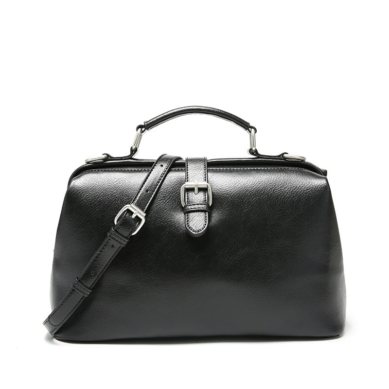 Women's Versatile Soft Leather Portable Fashion Shoulder Bags