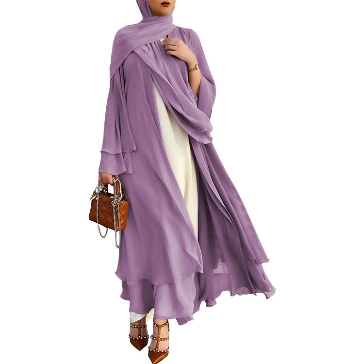 Solid Color Soft Elegant Long Dress Clothing