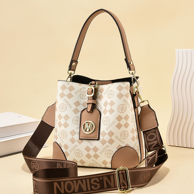 Women's Large Capacity Vintage Print Fashion Bucket Bags