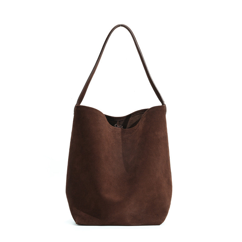 Women's Minority Portable Solid Color Commute Large Bucket Bags