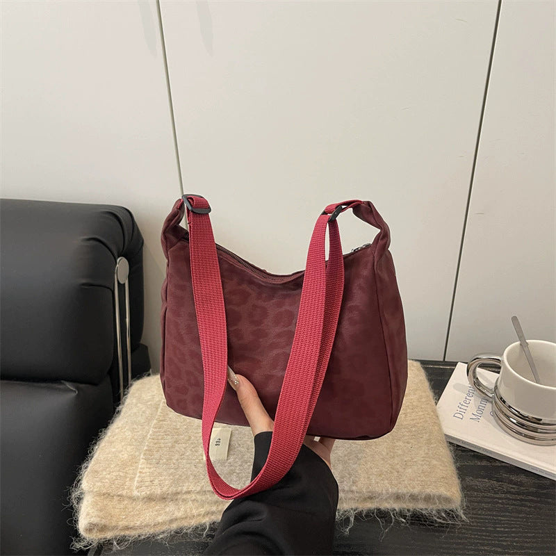 Women's Capacity Deerskin Veet Texture Autumn Leopard Women's Shoulder Bag