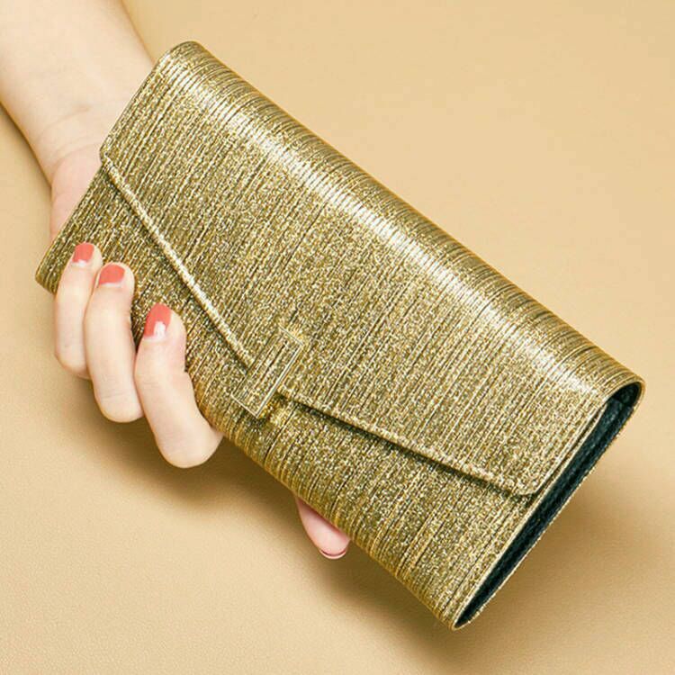 Women's Long Genuine Leather Design Fashion Elegant Ladies Wallets