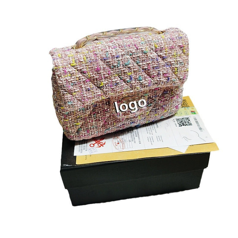 Women's Style Fat Chain Hand Rhombus Bags