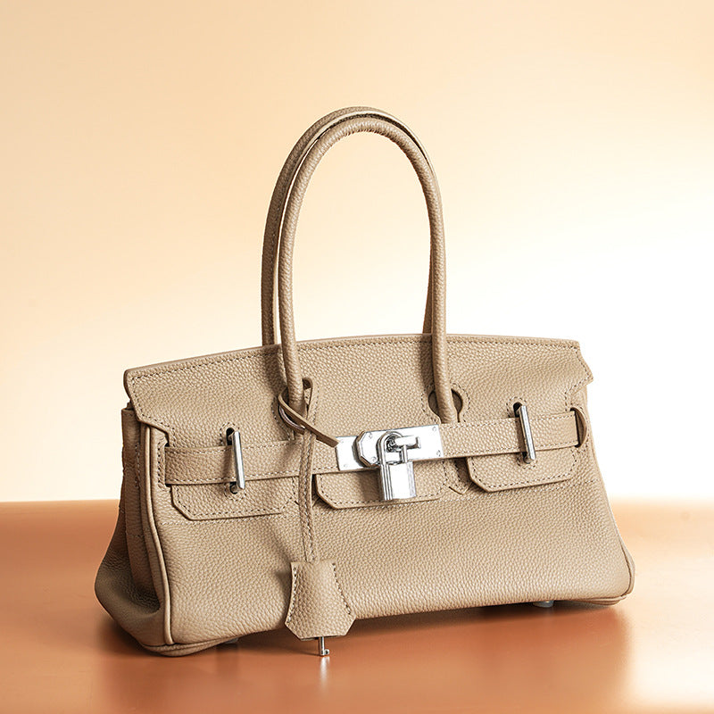 Women's Leather Sier Portable First Layer Cattlehide Fashion Handbags