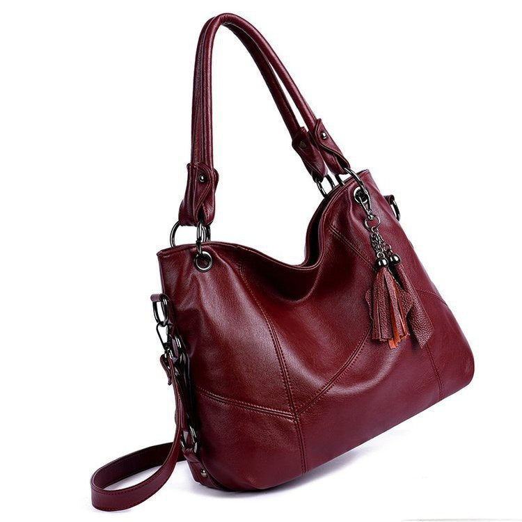 Women's Large Capacity Soft Leather Fashion Mother Shoulder Bags