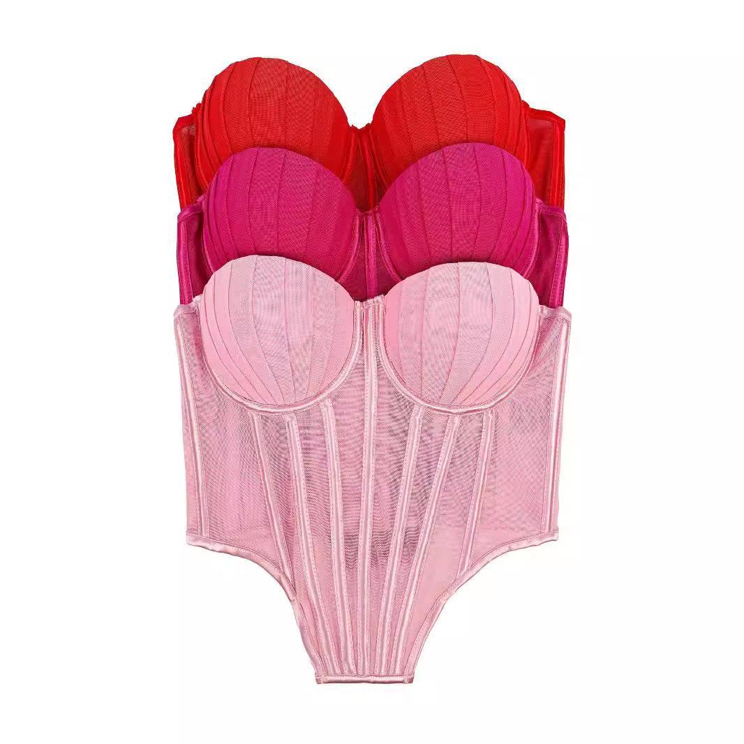 Design Fishbone Corset High-grade Outer Wear Tops