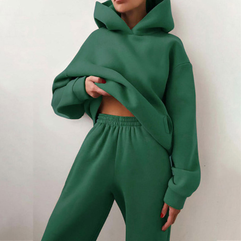 Women's Solid Color Casual Fashion Sports Trousers Suits