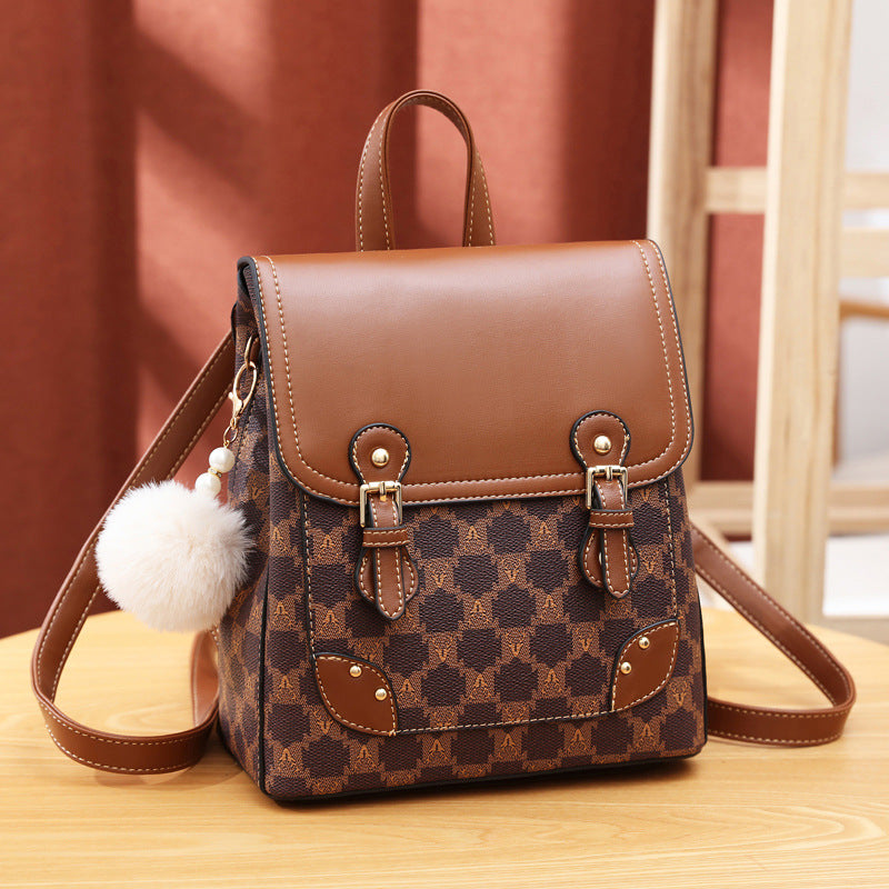 Women's High-grade Printed Today Popular Style Contrast Backpacks