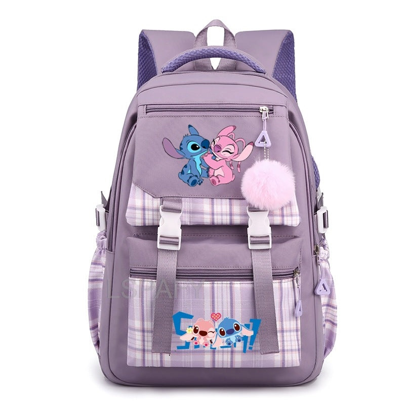 Children's Star Stitch Schoolgirl Young Cartoon Backpacks