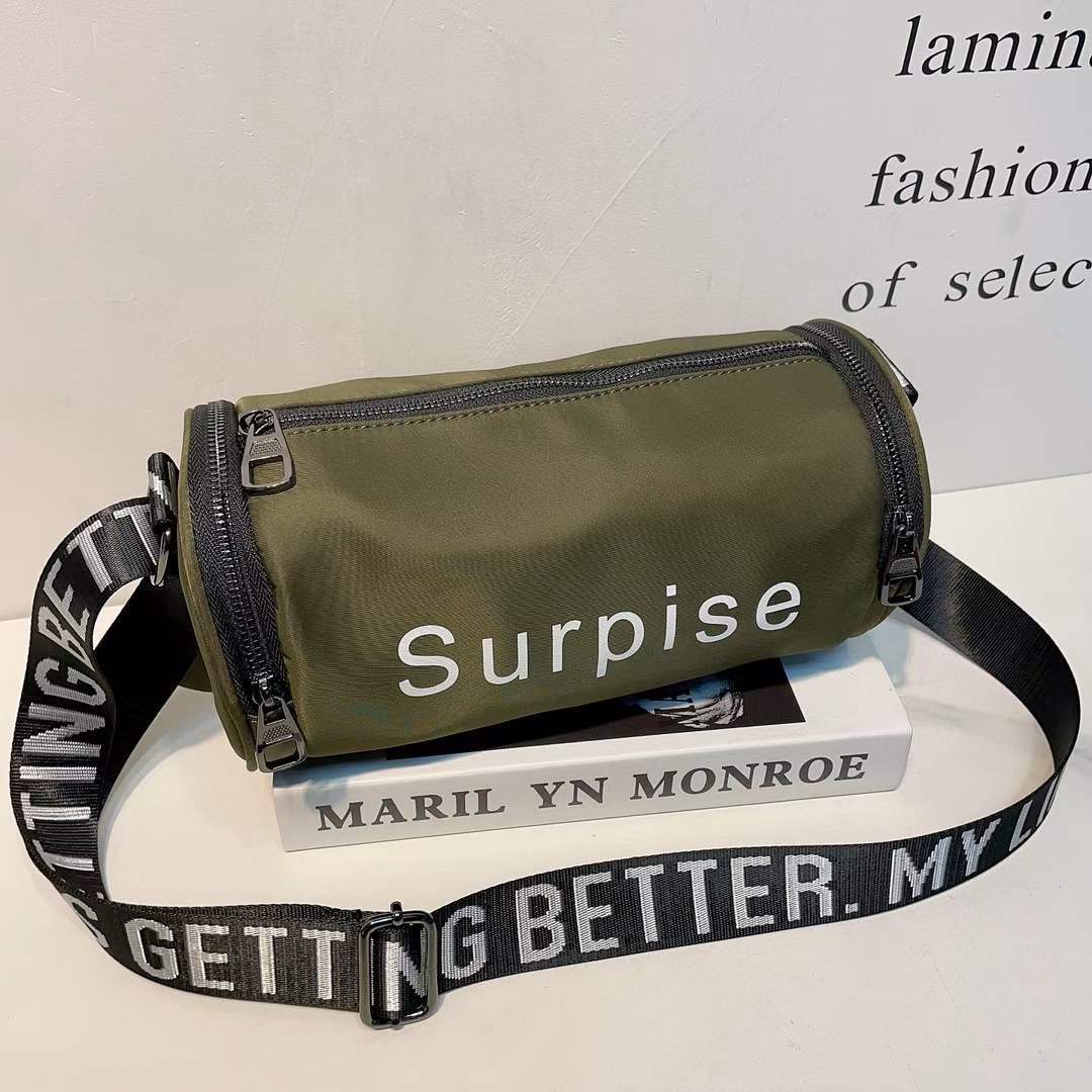 Women's Trendy Waterproof Nylon Personalized Printed Round Crossbody Bags