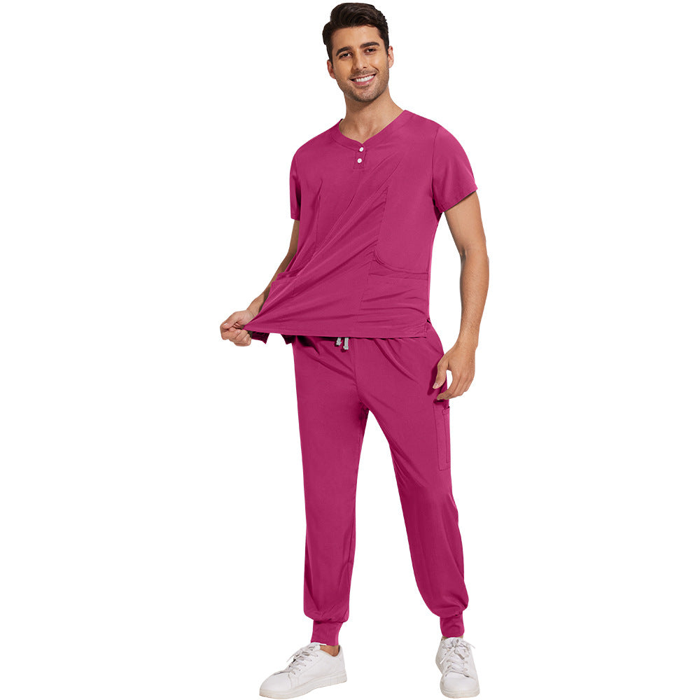 Women's & Men's & Frosted Jogger Hospital Medical Surgical Gown Pharmacy Beauty Uniform