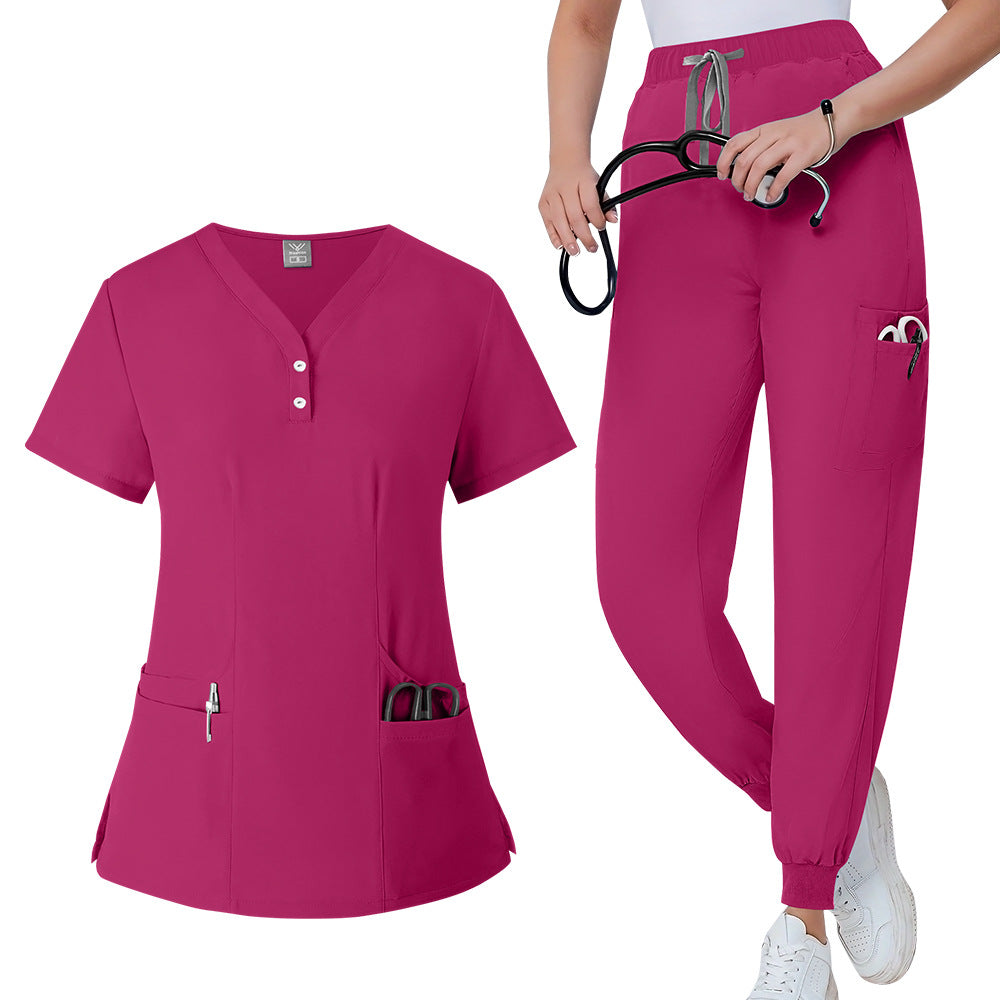 Women's Elastic Hand Washing Doctor Surgery Clothes Uniform