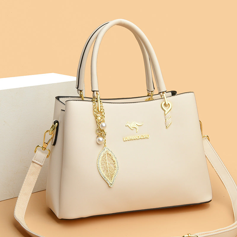 Women's Soft Leather Large Capacity Fashion Mom Handbags
