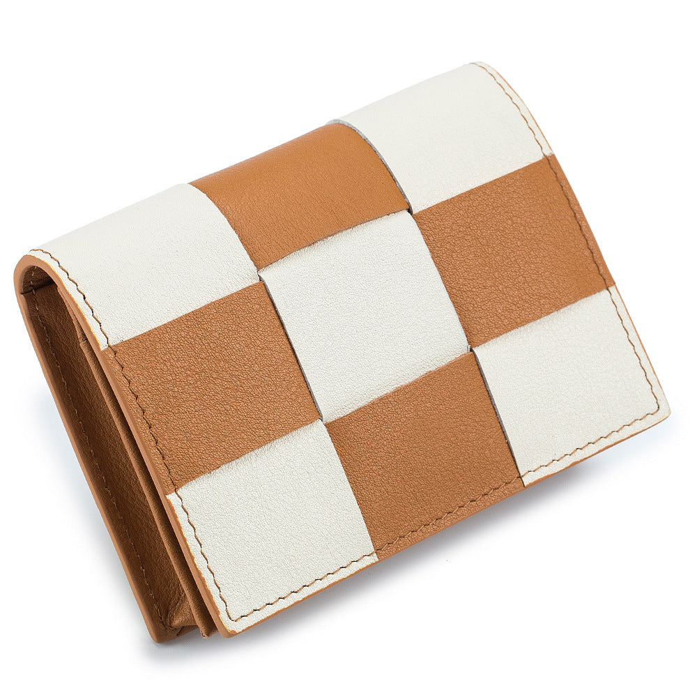 Women's Style High-grade Woven Exquisite Genuine Leather Card Holder