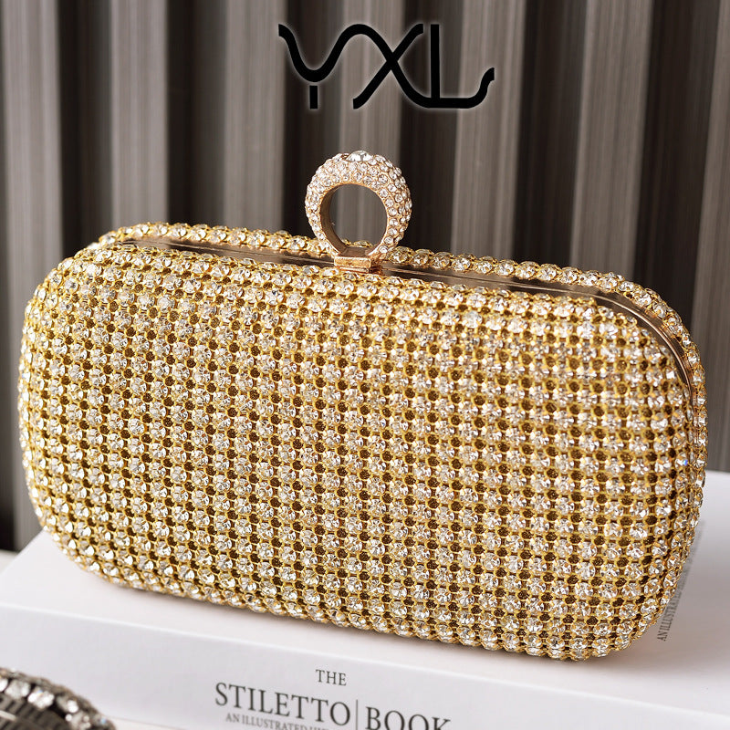 Women's Rhinestone Sier Big Diamond Party Noble Evening Bags