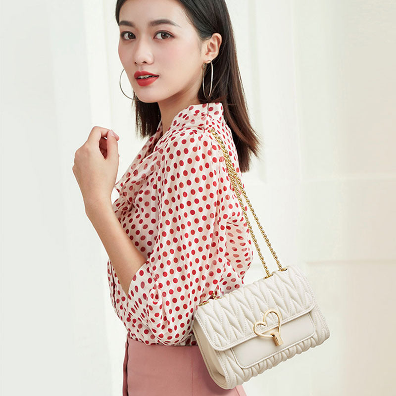 Women's Trendy Stylish Summer Cowhide Leisure Chain Shoulder Bags