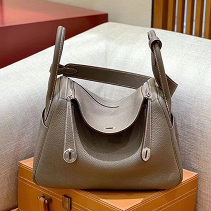 Women's Mini Lindy First Layer Lychee Leather Shoulder Bags