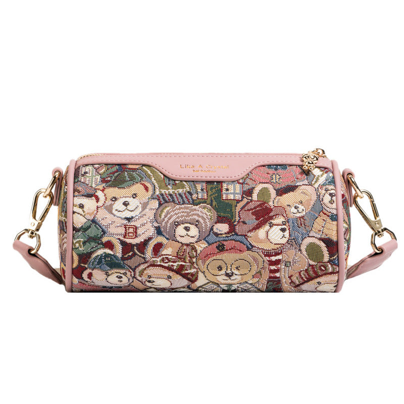 Women's Source Round Fashion Bear Lightweight Crossbody Bags