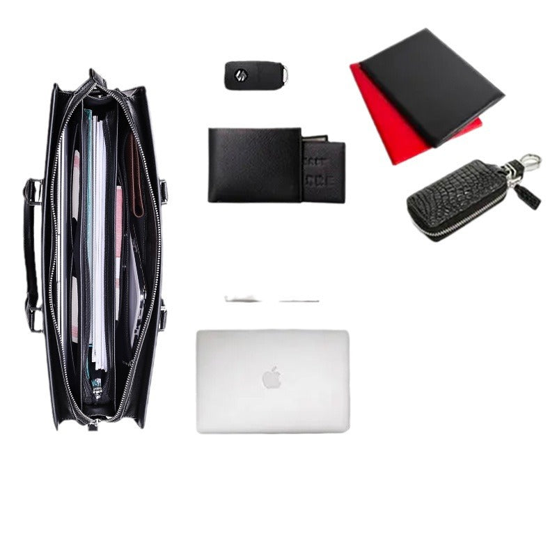 Men's Aiden Leather For Cow Computer Business Men's Handbags