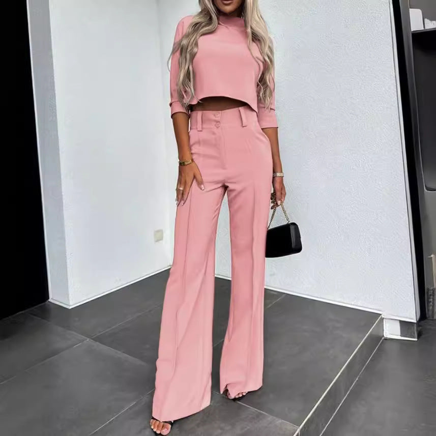 Women's Graceful Fashion Casual Set Two-piece Suits