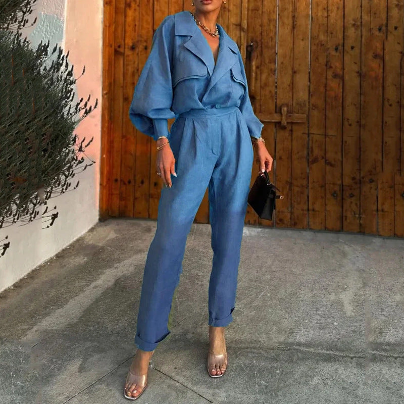 Casual High Class Elegant Lapel Simple Suits