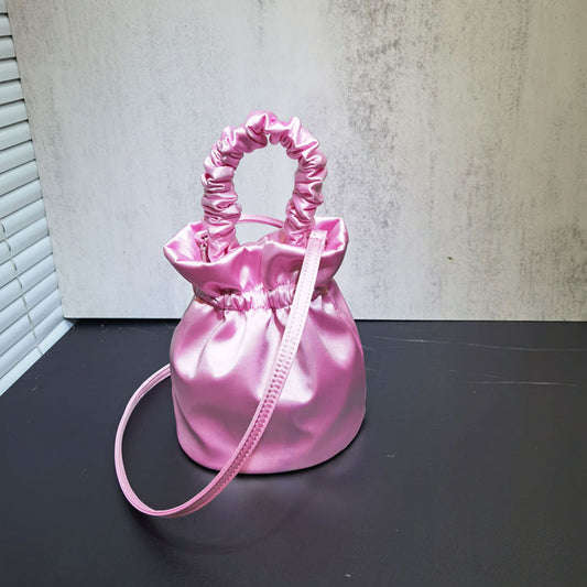 Women's Pleated High-grade Satin Versatile Mini Crossbody Bags