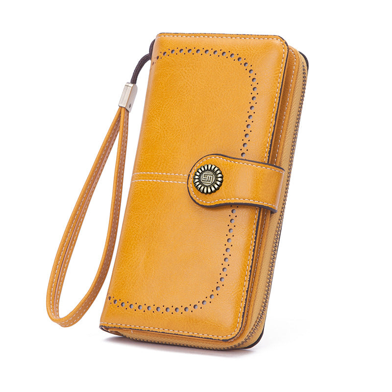 Women's Fashion Zipper Large Capacity Long Handbags