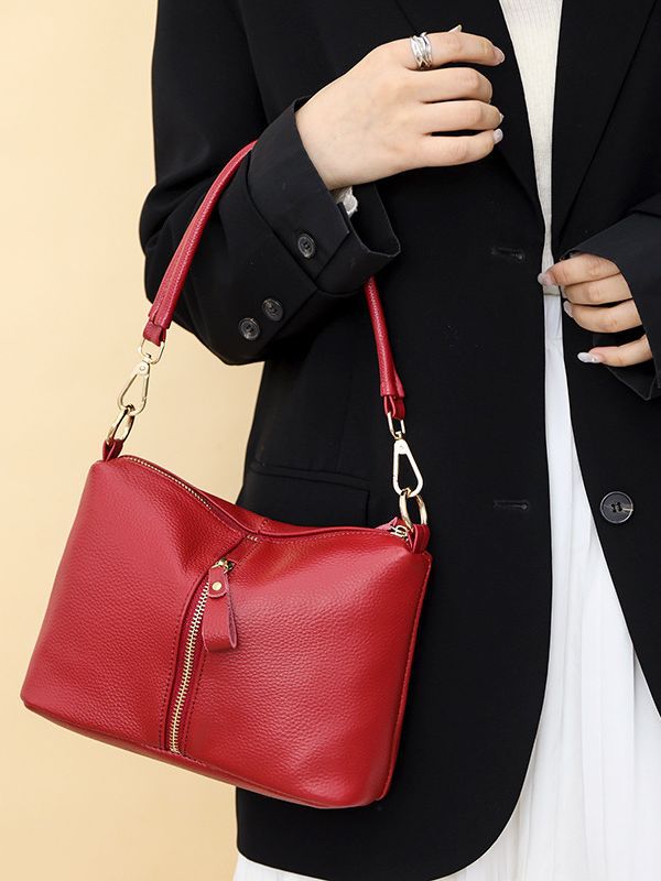 Women's Leather Large Capacity First Layer Cowhide Crossbody Bags