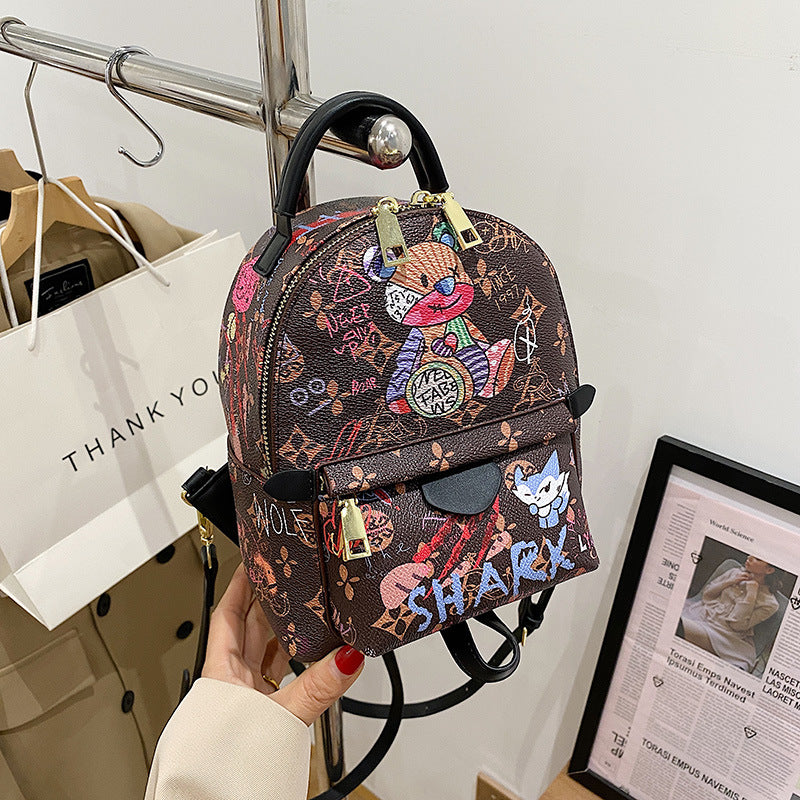 Women's Korean Fashionable Stylish Cute Bear Trendy Backpacks