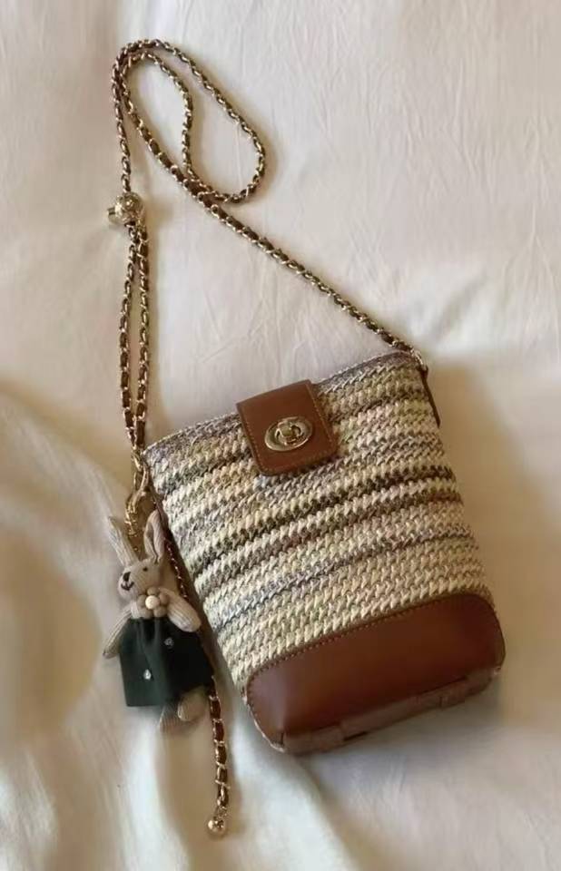 Women's South Style Rainbow Bridge Summer Woven Crossbody Bags