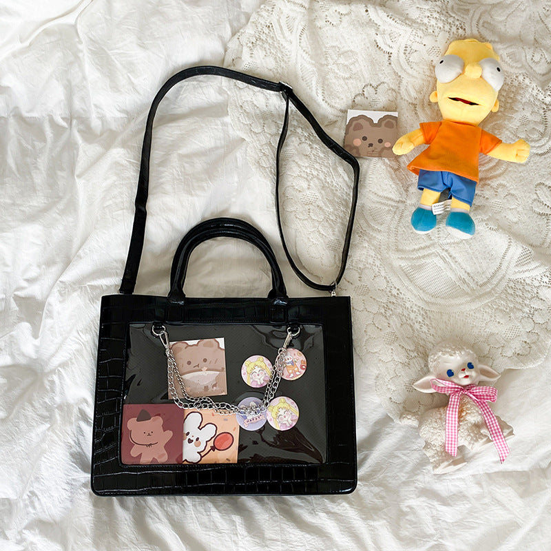 Women's Transparent Barlow Medium Food Volume Cartoon Large Crossbody Bags