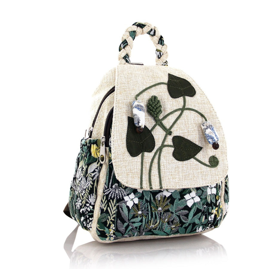 Artistic Style Personalized Simple Zipper Fabric Backpacks