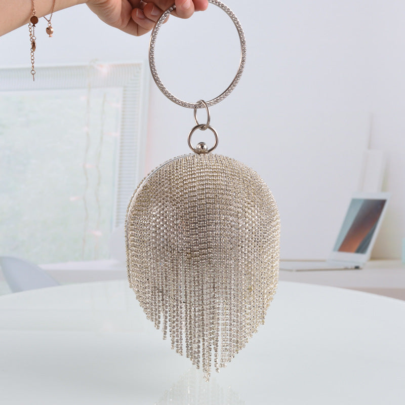 Exquisite Diamond Studded Hand Banquet Clutch Evening Bags