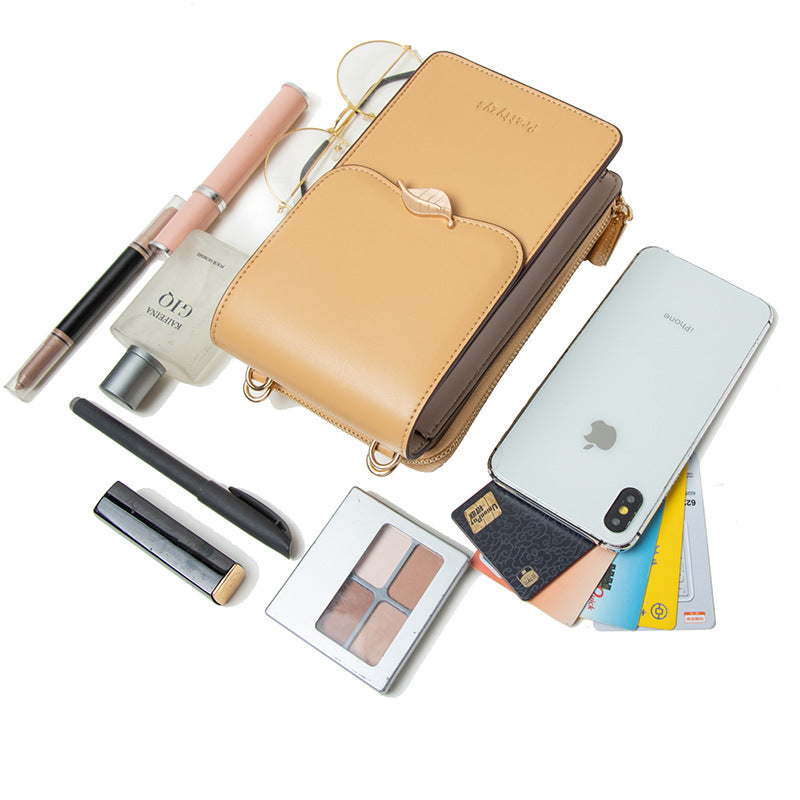 Women's Touch Screen Hipster Style Leaf Simple Shoulder Bags