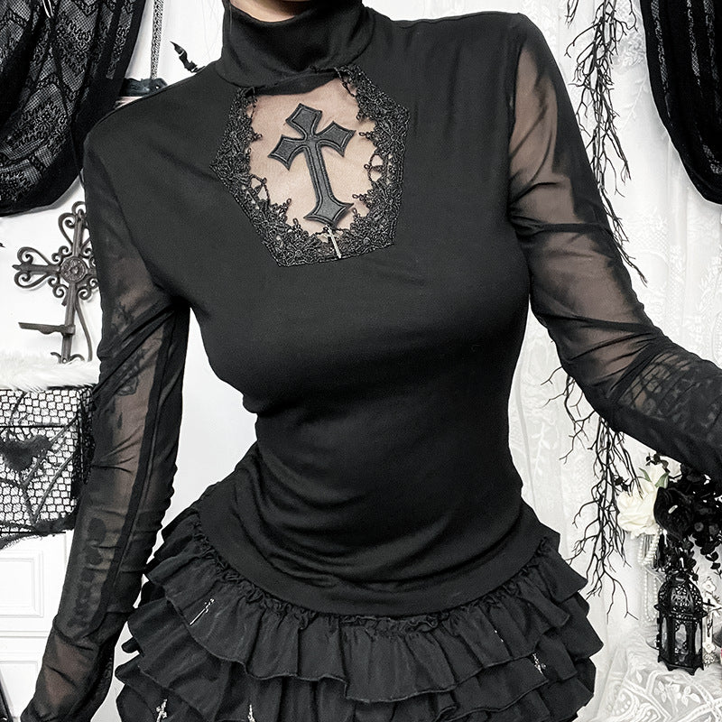 Women's Street Hot Easy Matching Mesh Long Blouses