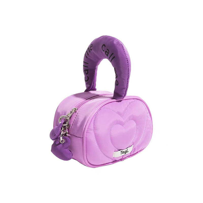 Women's Trendy Niche Cute Hand Contrast Color Handbags