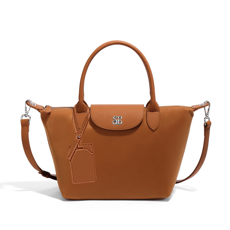 Women's Trendy Nylon Dumplings Fashionable Simple Contrast Handbags