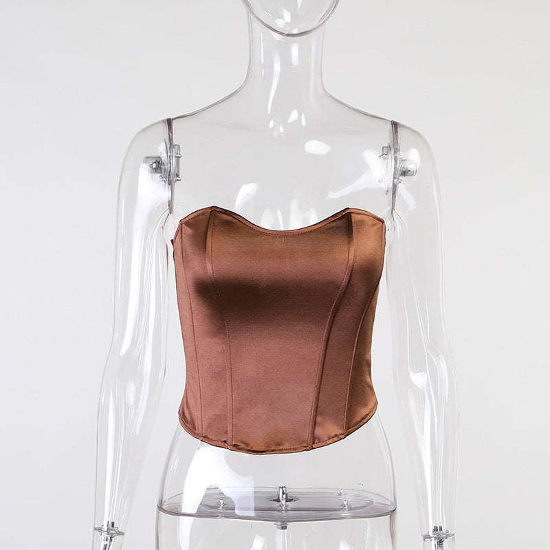 Women's Summer Fishbone Cinched Waist Waistcoat Outer Tops