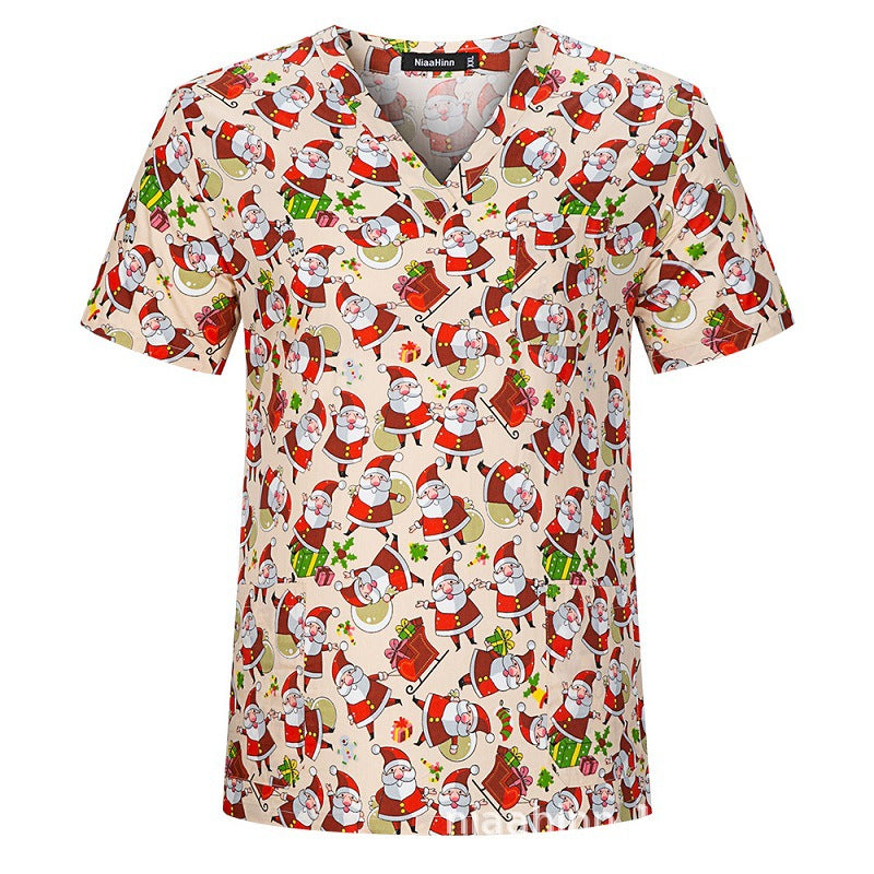 Women's & Men's & Cartoon Printed T-shirt For Surgical Gown Uniform
