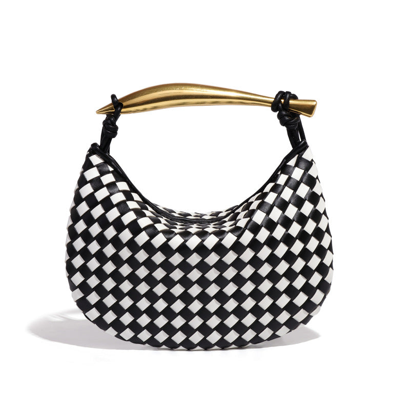 Women's Woven Sardine Simple Fashion Metal Portable Shoulder Bags