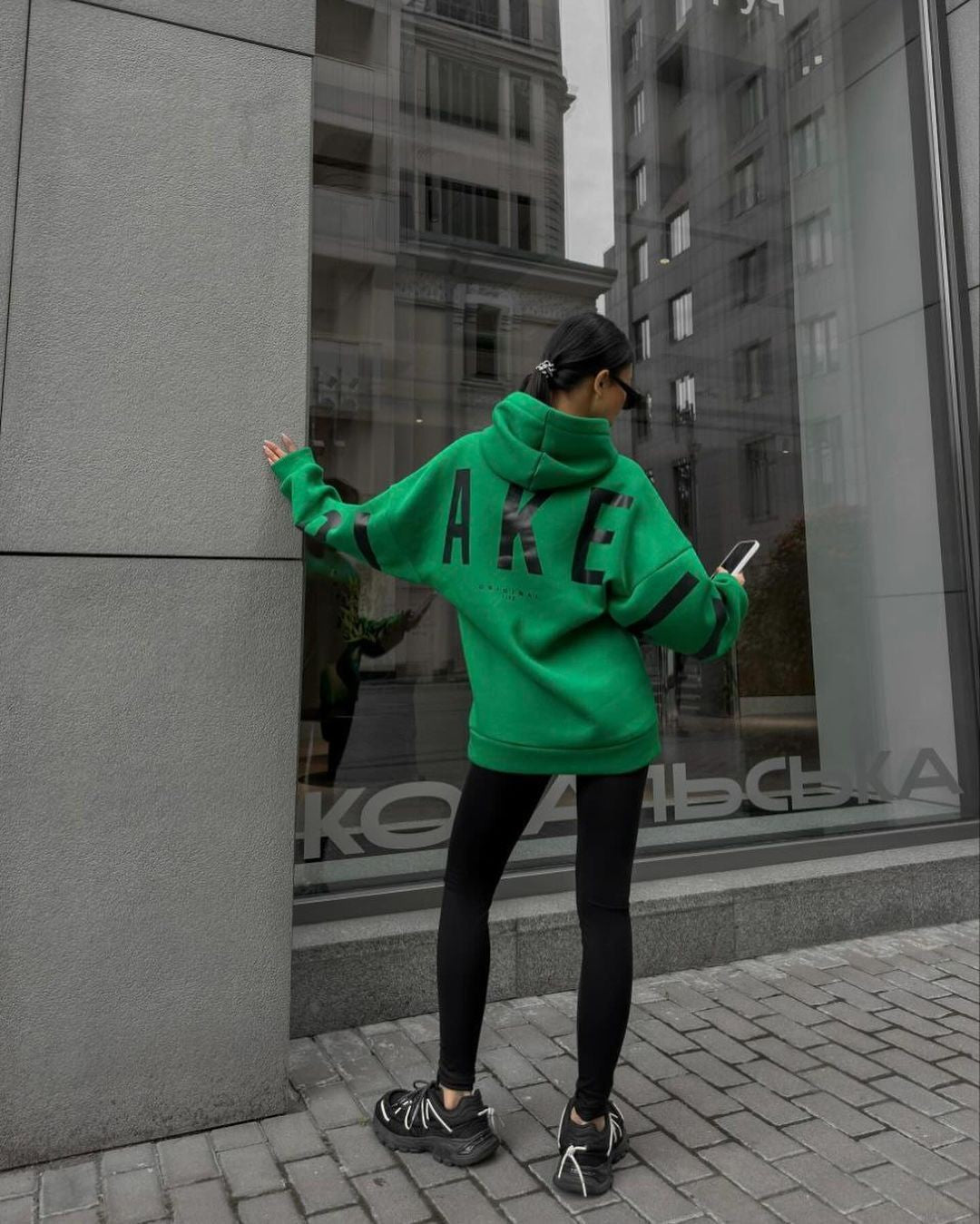 Women's Printed Thickening Long Sleeve Loose Hooded Sweaters
