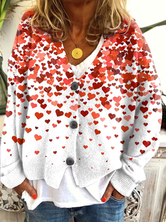 Classy Christmas Abstract Printing Casual Cloak Sweaters