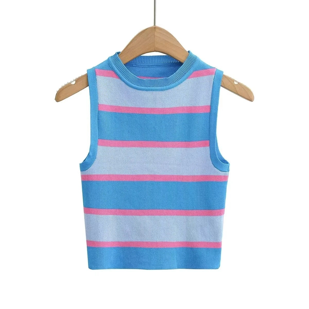 Women's Summer Sleeveless Elastic Knitted For Tops
