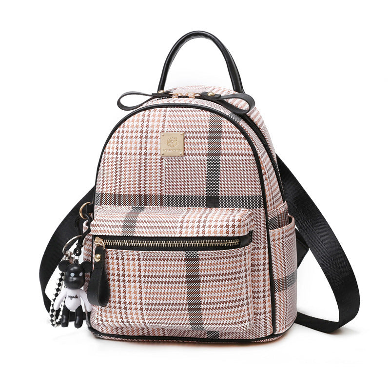Women's Korean Fashionable Large Capacity Plaid Mom Shoulder Bags