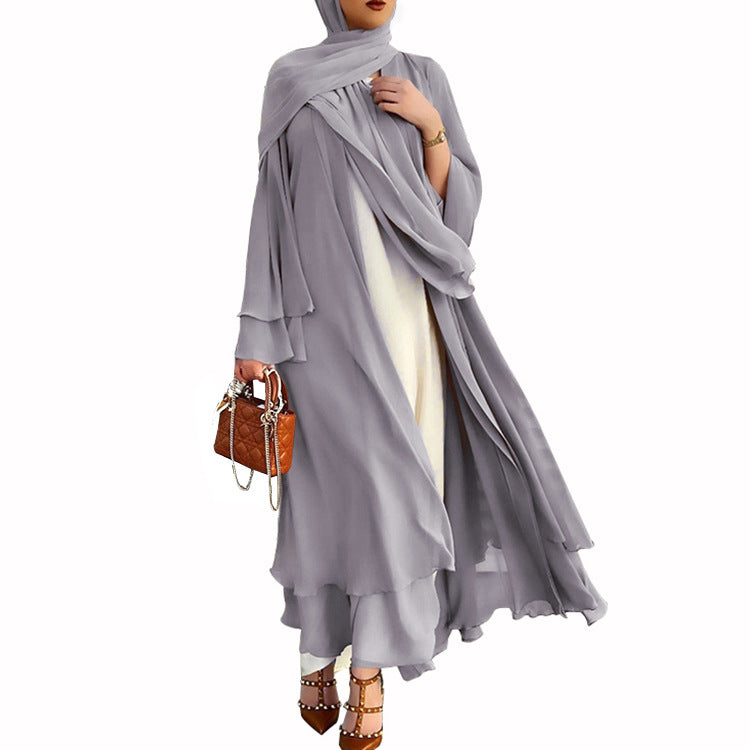 Solid Color Soft Elegant Long Dress Clothing