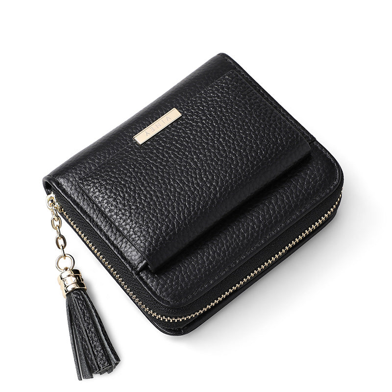 Women's Leather Couple Korean Style Tassel Mini Purses