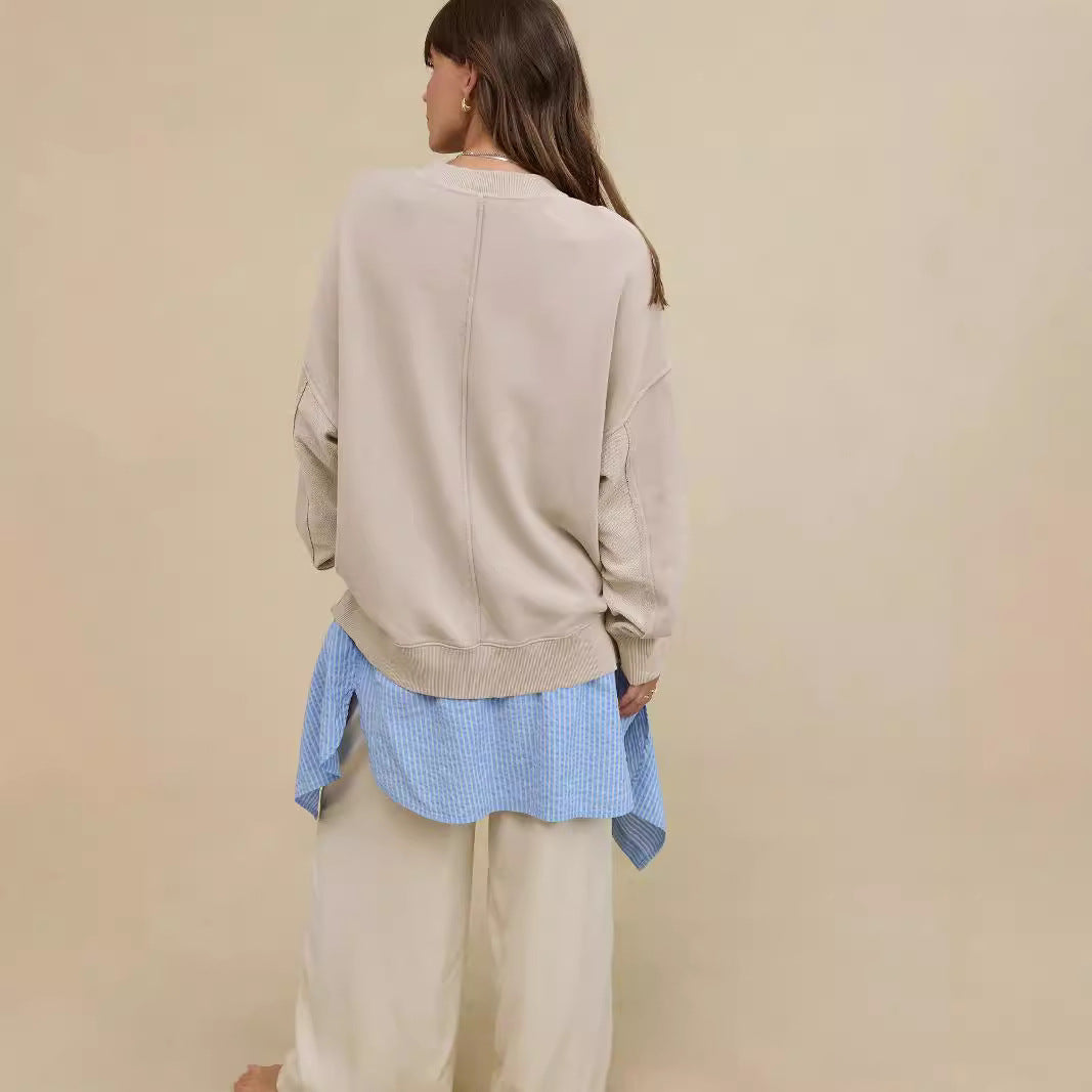 Women's Loose Casual Fashion Round Neck Commuting Sweaters