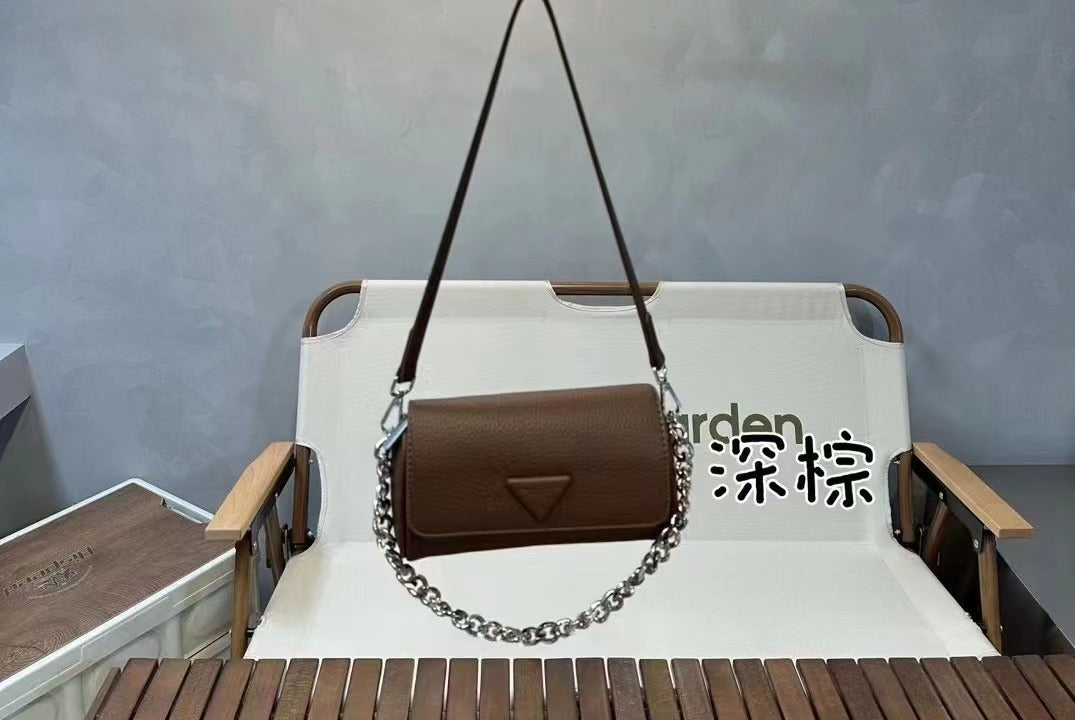 Women's Chain Korean Fashion Round Trendy Textured Crossbody Bags